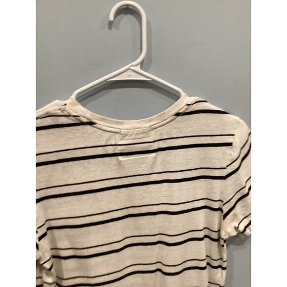 REI CO-OP Womens Hemp Shirt Striped White Black XS Extra Small Gorpcore Granola - Picture 8 of 12